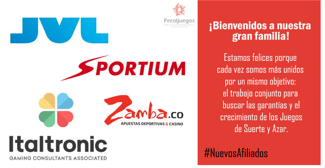 Con Zamba.co y Sportium.com.co Fecoljuegos completa el 50% de operadores online autorizados afiliados a la federación