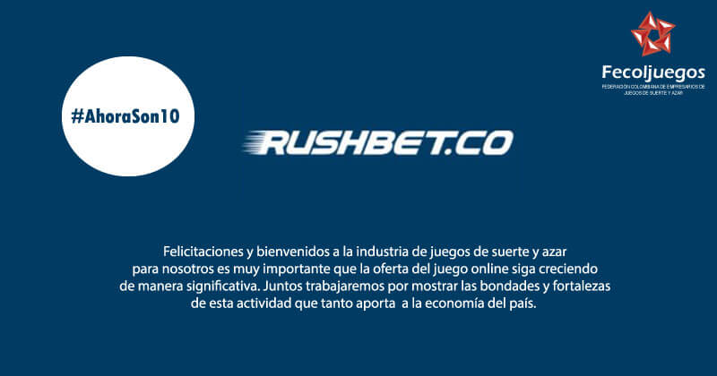 Coljuegos autoriza a  www.rushbet.co como décimo operador de apuestas legales por Internet
